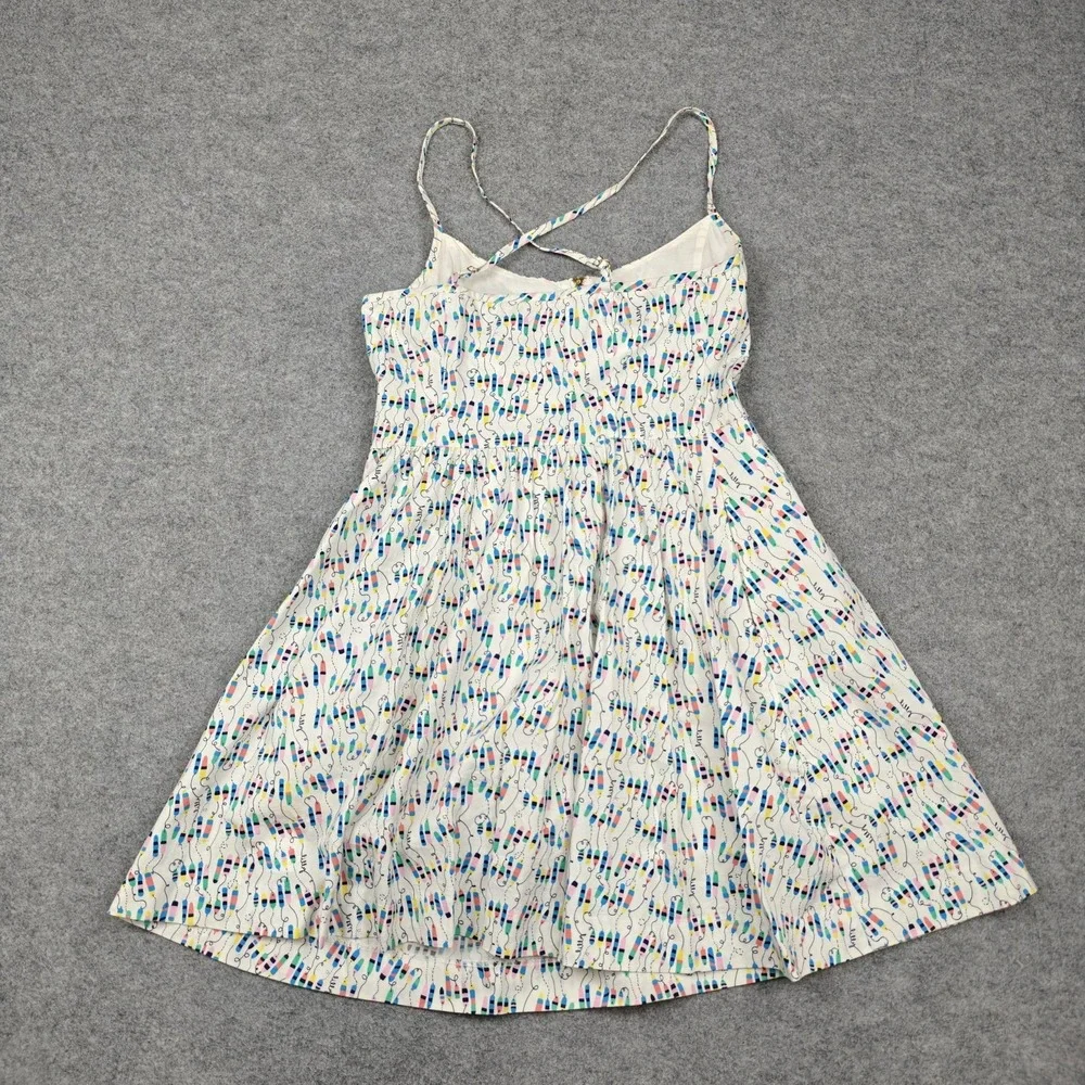 Lilly Pulitzer Dress Womens 2 Multicolor Geometric Cotton Strappy Sundress - Picture 6 of 9